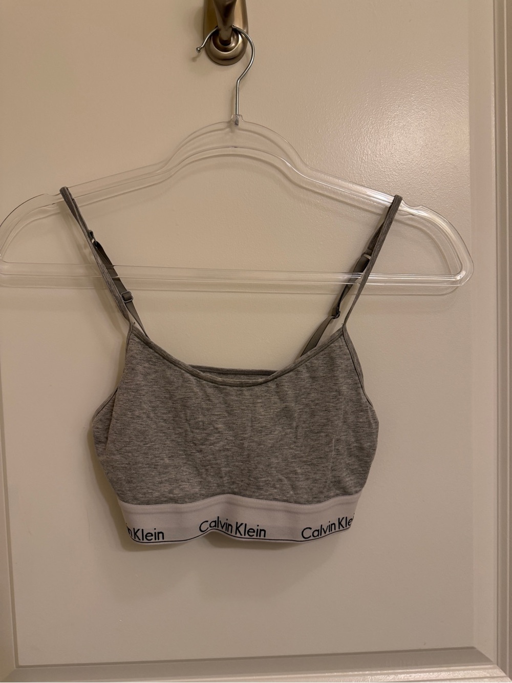 Calvin Klein Grey Athletic Bralette with Branded Elastic Band